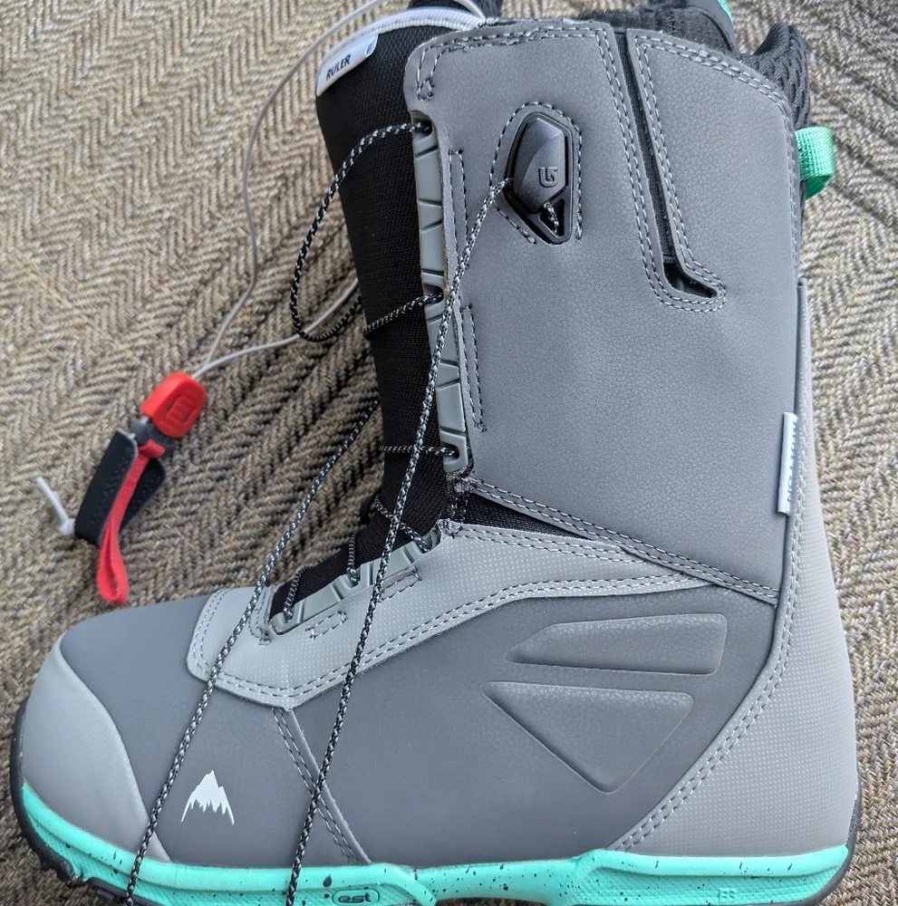 Burton Gray Black Teal Snowboard Boot